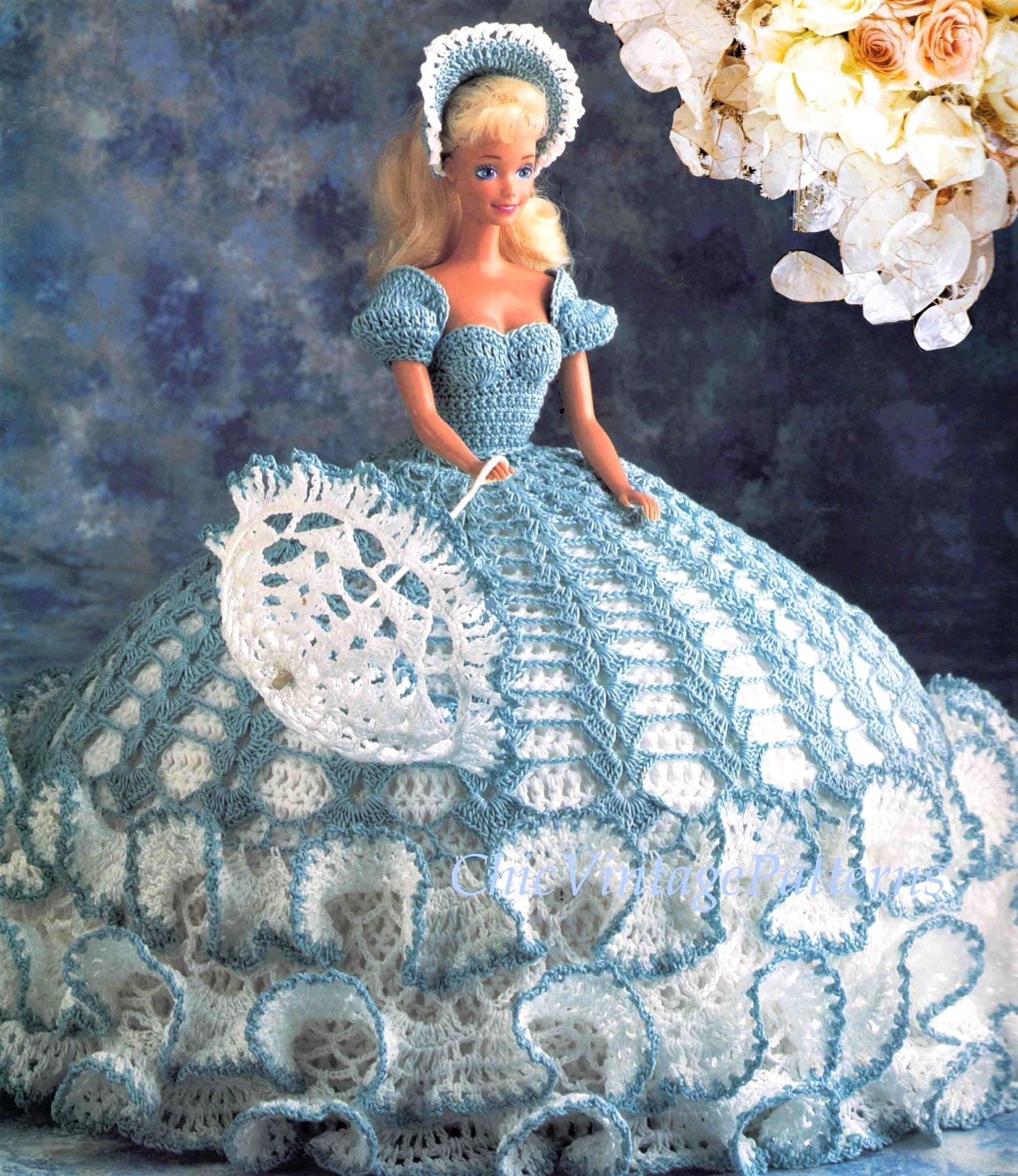 Crochet Period Doll's Dress Pattern