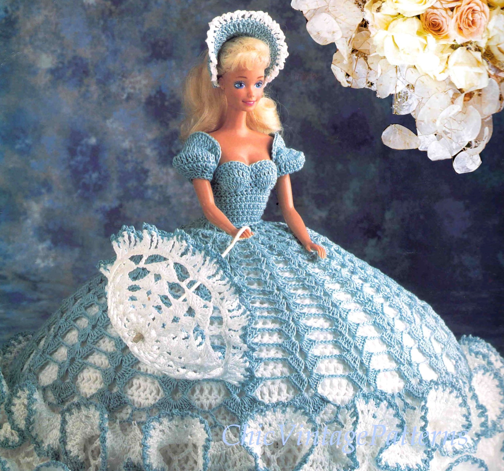 Crochet Period Doll's Dress Pattern Crochet Period Doll's Dress Pattern