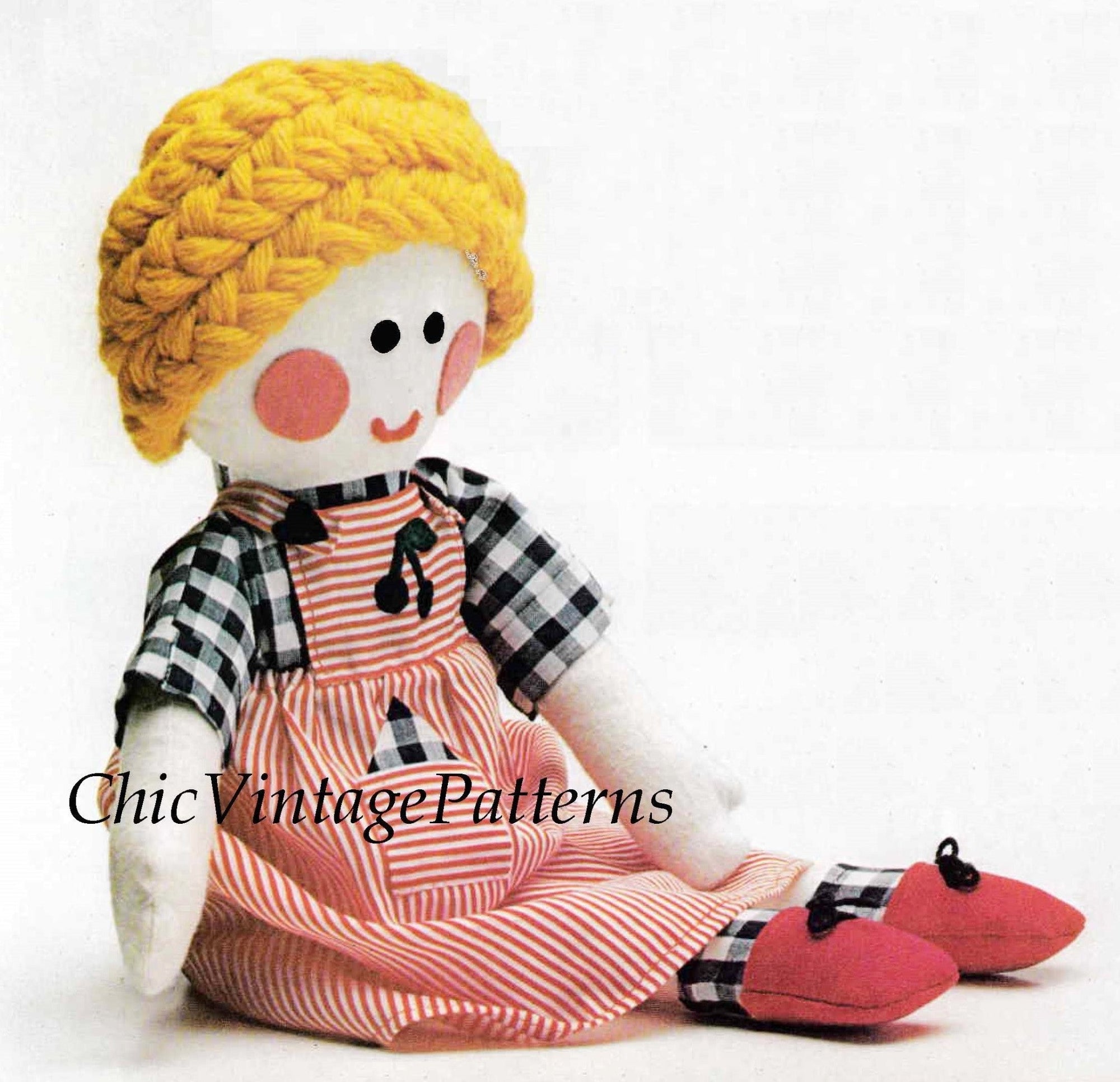 Rag Doll Sewing Pattern, Boy and Girl Doll, Instant Download