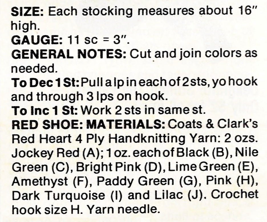 Christmas Stocking PDF Crochet Pattern, Novelty Red Shoe Stocking