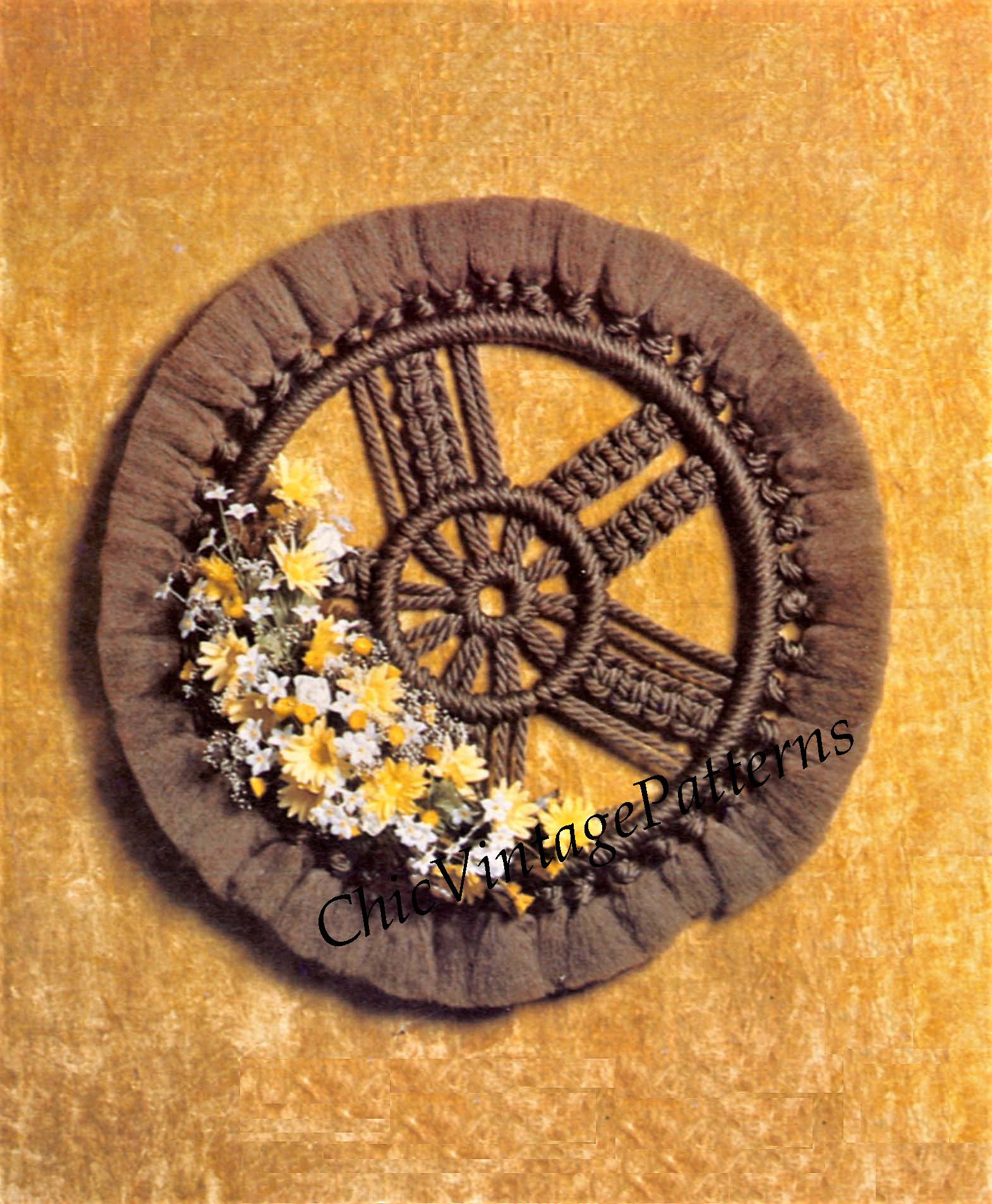 Macrame Door Wreath Pattern, Wall Art, Instant Download