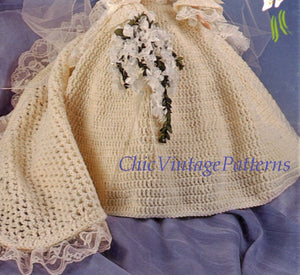 Princess Crochet Doll's Wedding Dress Pattern, Instant Download