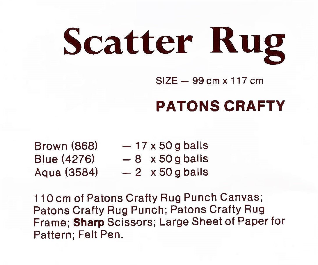 Punch Needle Scatter Rug Pattern, Bright Geometric Rug, Digital Download