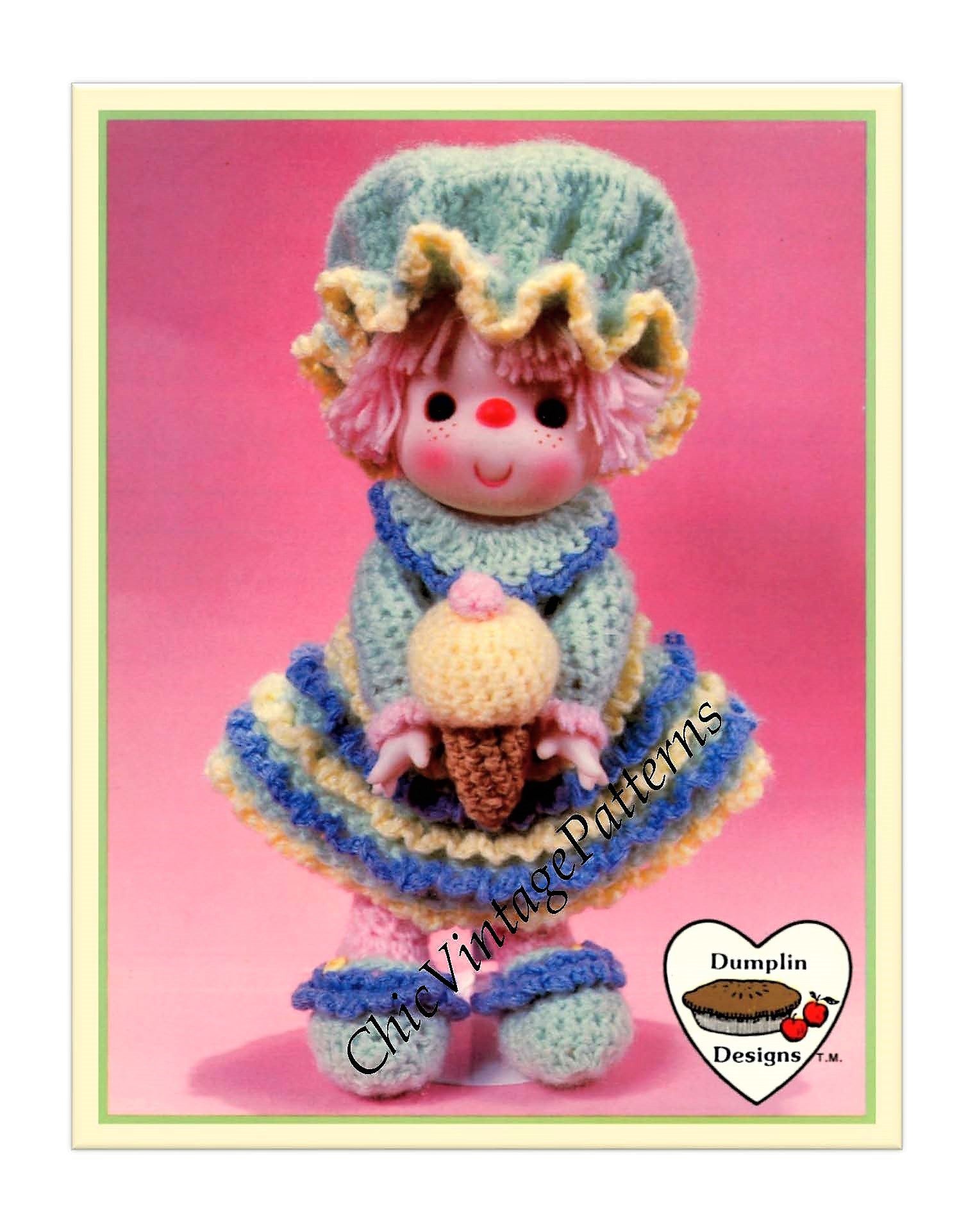 Crochet Lollipop Lane Doll Pattern, Sherbert Ice, Digital Pattern