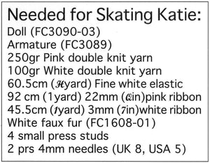 Doll's Skating Dress Knitting Pattern, Digital Download