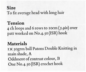 Crochet Hat Pattern, Ladies Crochet Snood, Instant Download