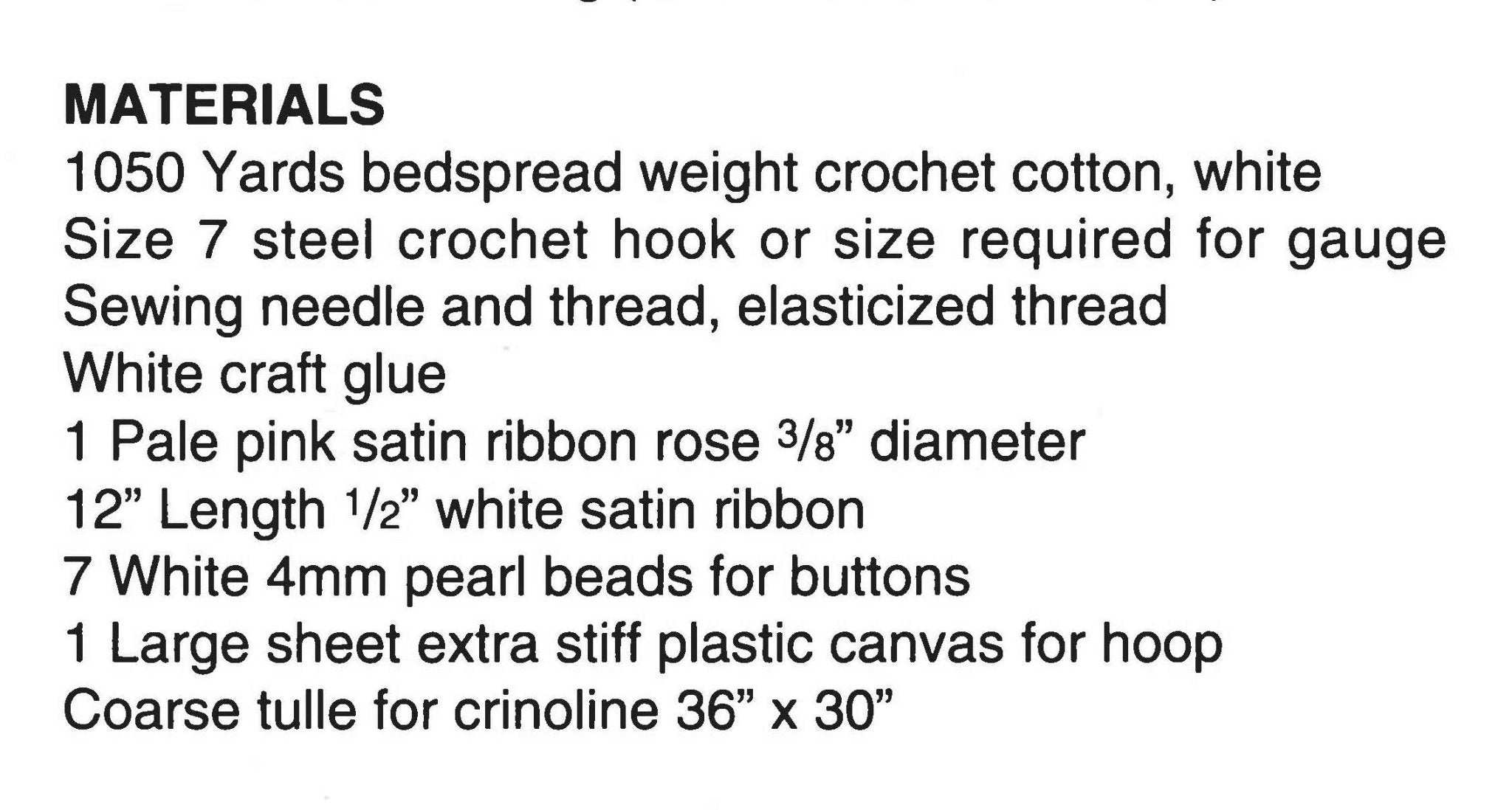 Doll's Dress Crochet Pattern, Old South Gown, 11.1/2 inch Doll, Instant Download