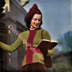 Vintage Stitchcraft Book, April 1949, Instant Download, 9 Patterns