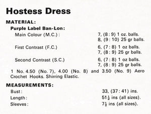 Crochet Dress Pattern, Ladies Summer Hostess Dress, Digital Pattern