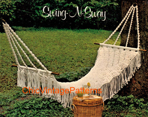 Casual Macrame Hammock Pattern, Home Decor, Instant Download