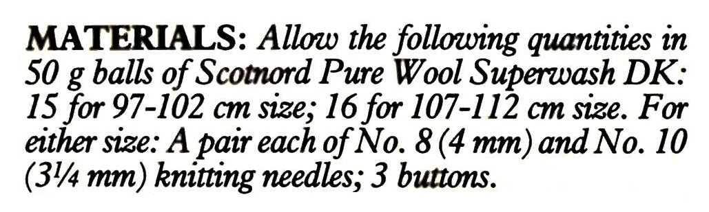 Men's Knitted Sweater Pattern, Textured Pattern, Grandad Vest, Digital Pattern