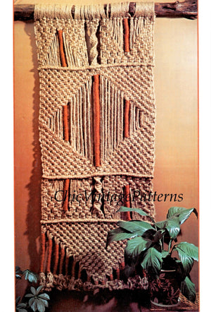 Macrame Wall Hanging Pattern, Rustic Wall Art, Instant Download