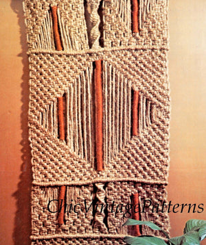 Macrame Wall Hanging Pattern, Rustic Wall Art, Instant Download