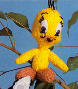 Tweety and Sylvester Knitting Pattern, Soft Toy, Digital Pattern