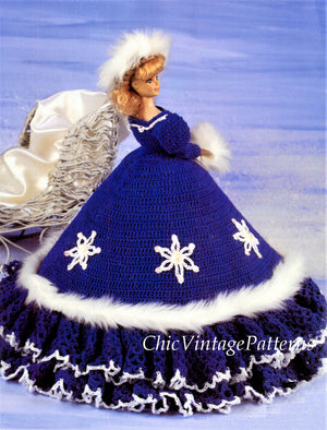 Crochet Fashion Doll Winter Outfit, 11.1/2 inch | ChicVintagePatterns Crochet Fashion Doll Winter Outfit, 11.1/2 inch | ChicVintagePatterns