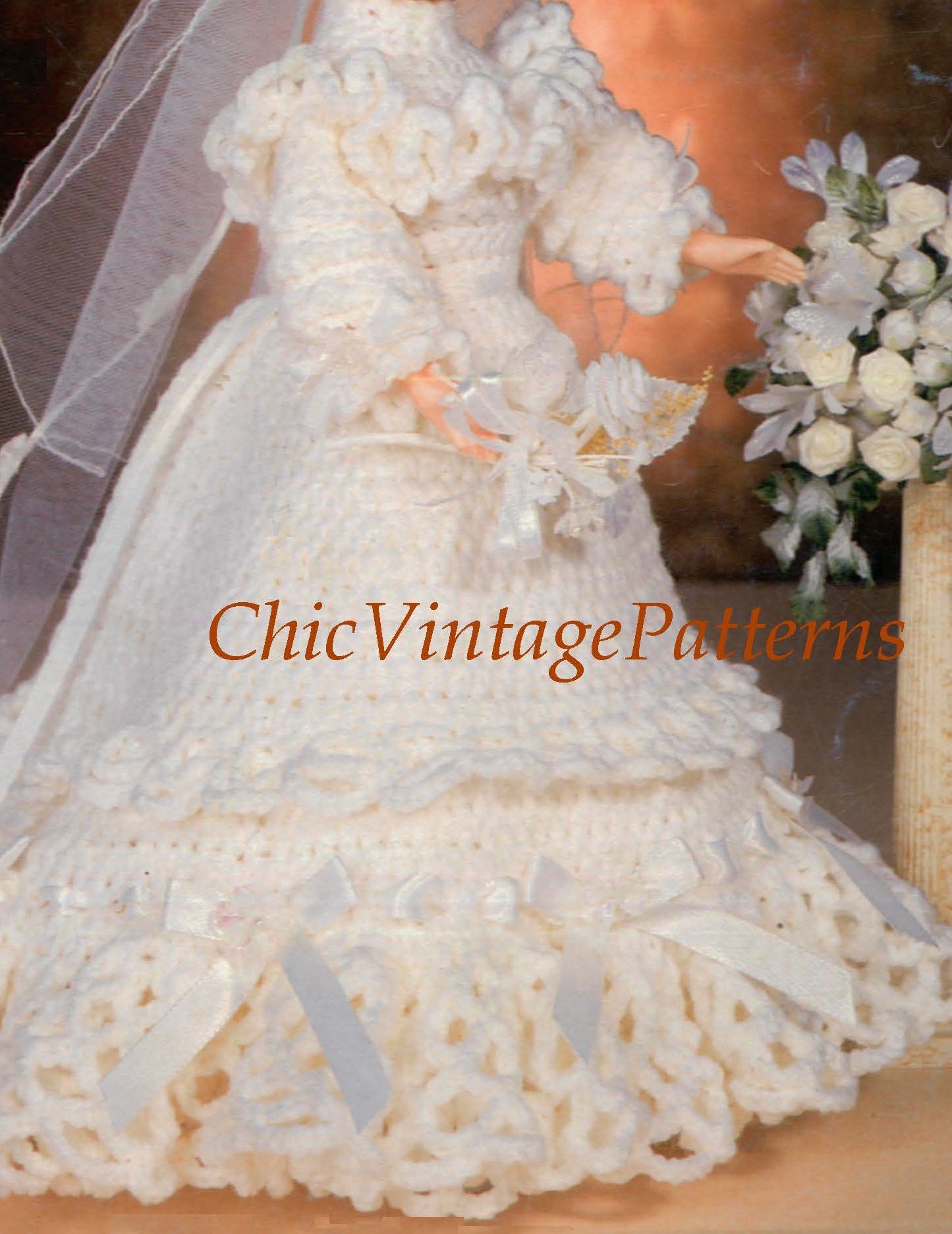 crochet bride doll dress pattern Fashion Doll Crochet Wedding Dress Pattern