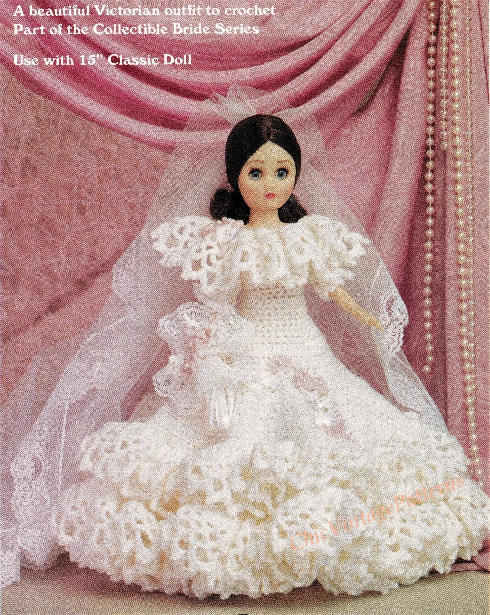 crochet doll wedding dress Crochet Bride & Groom Dolls (Free Pattern!)