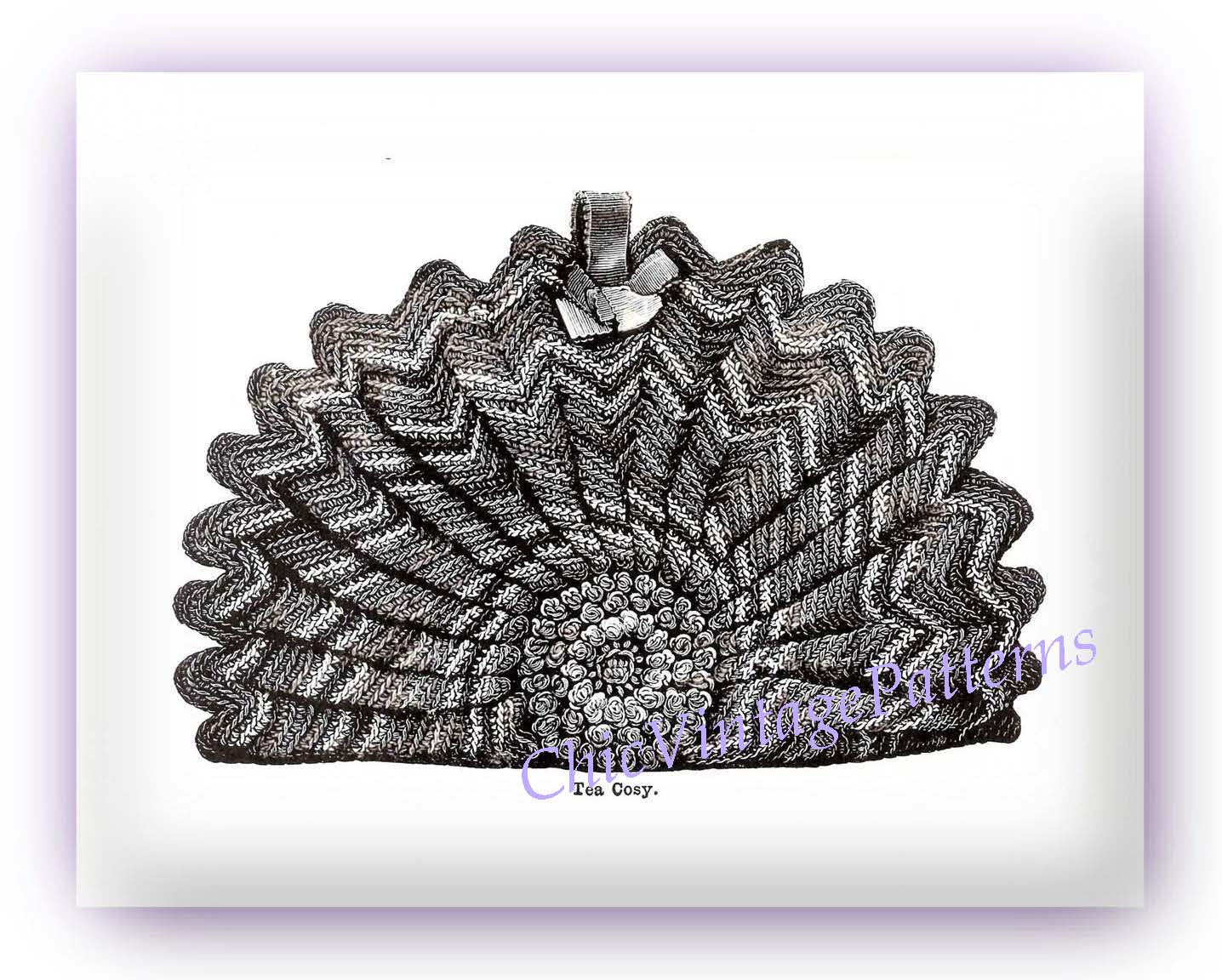 Crochet Tea Cosy Pattern, Victorian Fan Shaped Tea Cosy, Digital Download