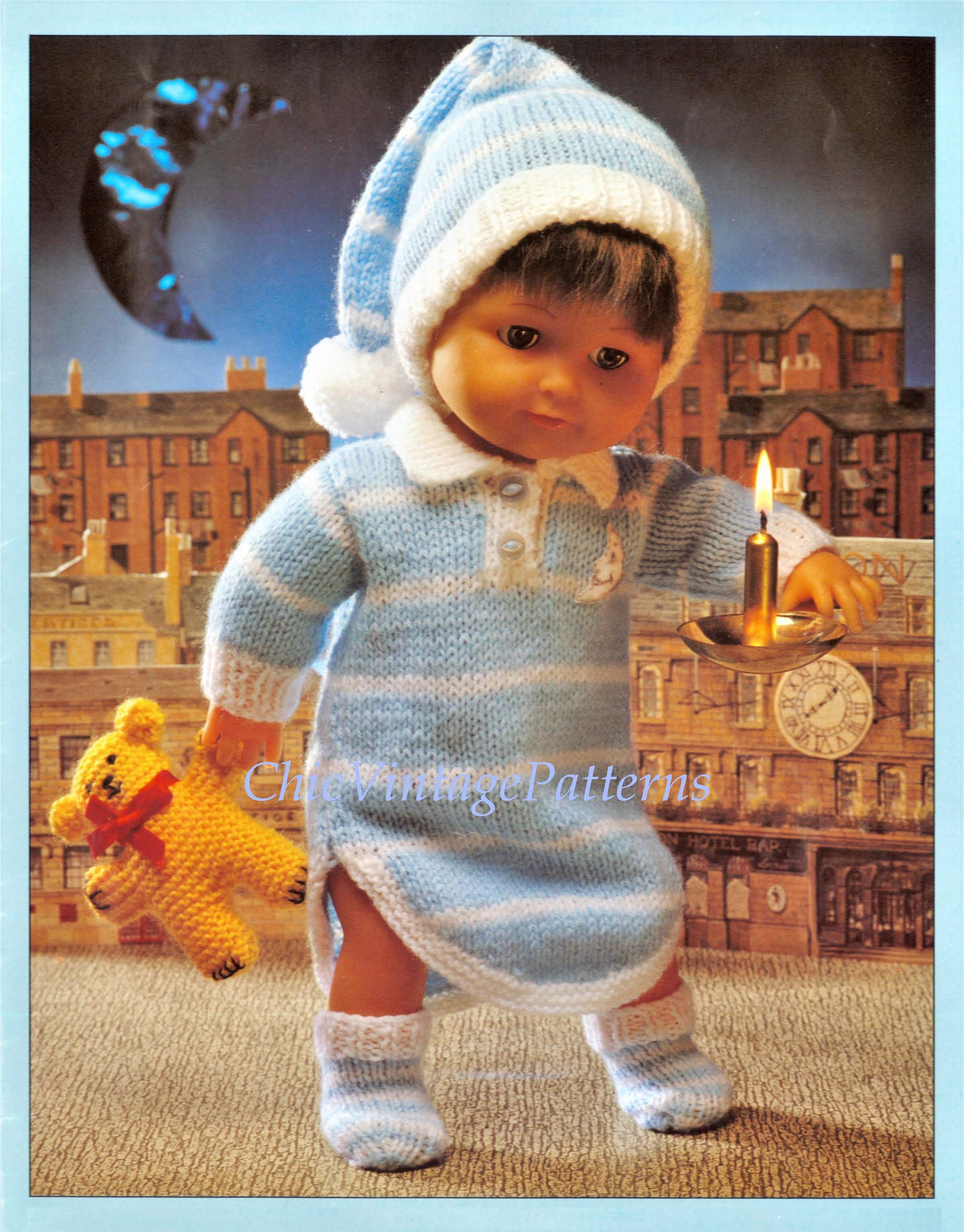 Doll S Night Clothes Knitting Pattern ChicVintagePatterns