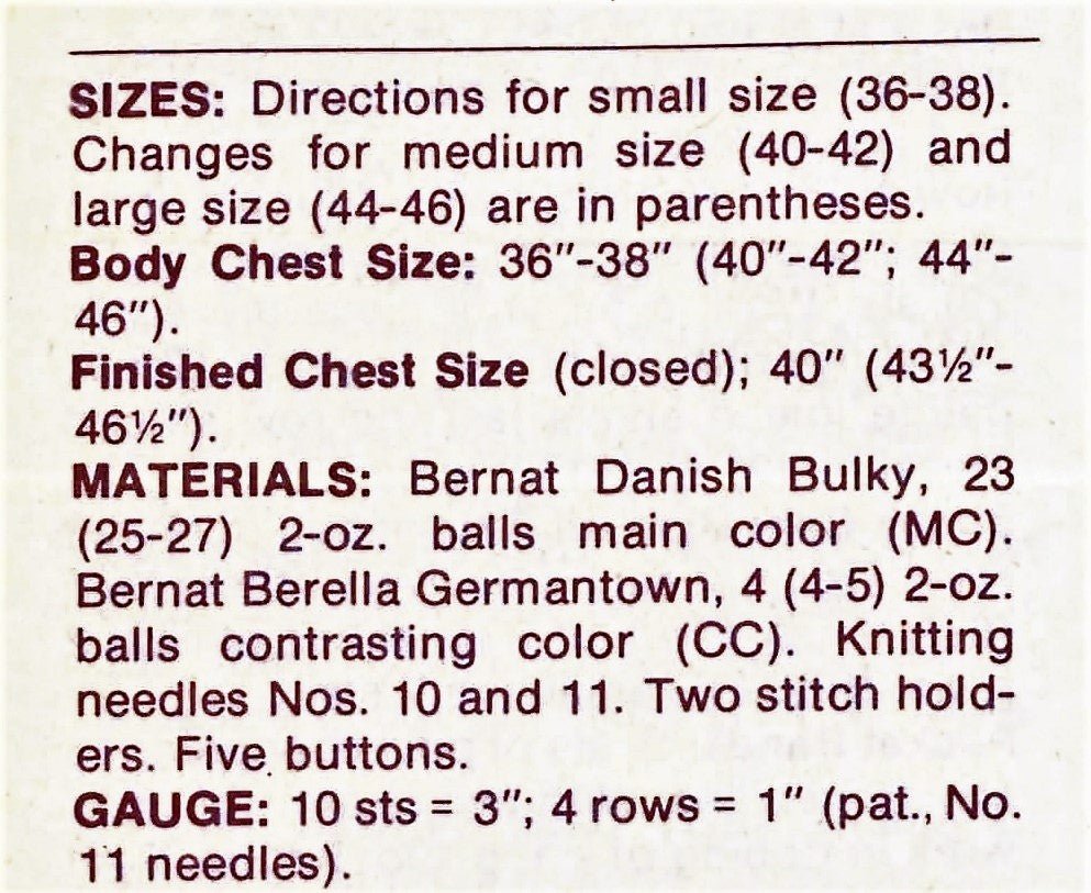 Men's Jacket Knitting Pattern, Windowpane Cardigan, Instant Download