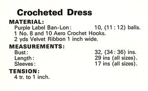 Crochet Dress Pattern, Ladies Summer Party, Resort, Dinner Dress, Instant Download
