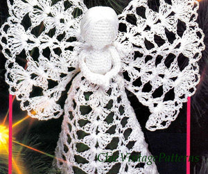 Christmas Angel Crochet Pattern, Tree Top Angel, Instant Download
