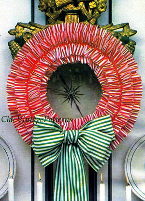 Christmas Wreath Sewing Pattern, Door Wreath, Instant Download