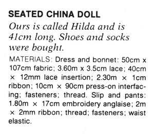 Baby Doll Clothes Sewing Pattern, 41cms / 16 inch Doll, Instant Download