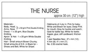 Knitted Soft Toy Pattern, The Nurse Doll, Instant Download