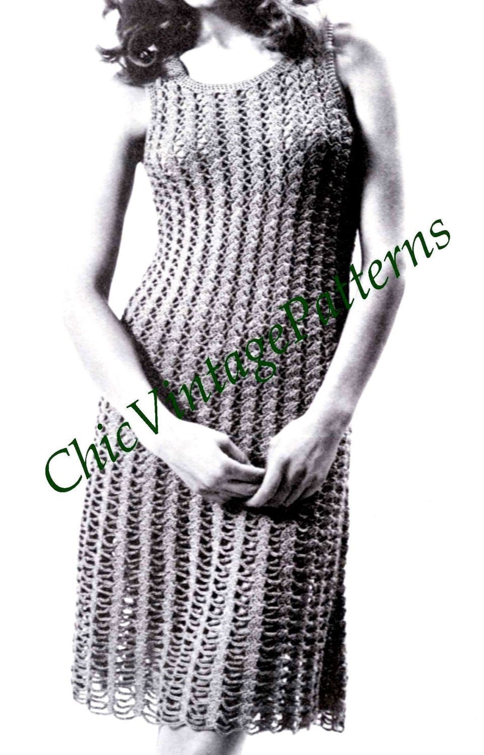 Crochet Dress Pattern, Ladies Summer Dress | ChicVintagePatterns Crochet Dress Pattern, Ladies Summer Dress | ChicVintagePatterns
