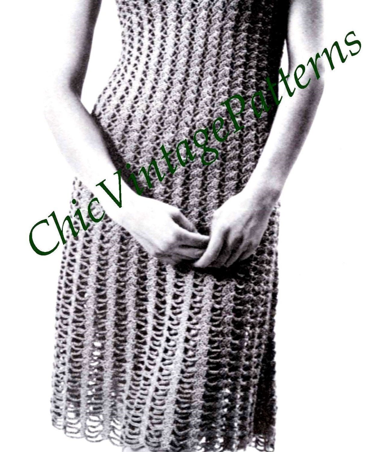 Crochet Dress Pattern, Ladies Summer Dress | ChicVintagePatterns Crochet Dress Pattern, Ladies Summer Dress | ChicVintagePatterns