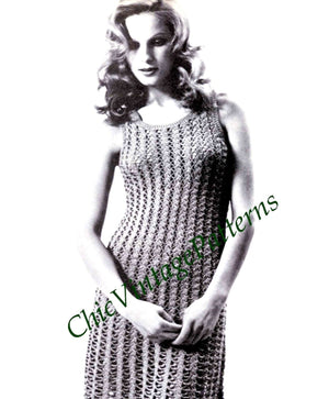 Crochet Dress Pattern, Ladies Summer Dress, Digital Download