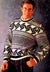 Knitted Men's Fair Isle Sweater Pattern, Instant Download