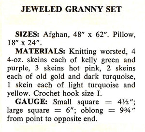 Afghan Rug and Cushion Crochet Pattern, Granny Squares, Instant Download