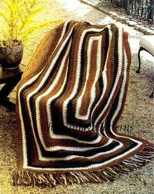 Easy-To-Crochet Afghan Rug Pattern, Instant Download