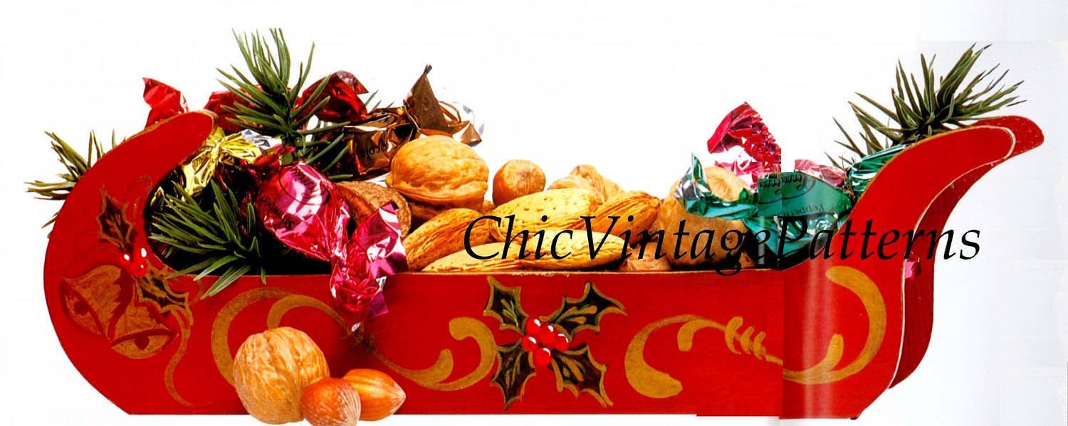 Digital Pattern, Christmas Sleigh Woodworking Pattern, Basic Skills Only