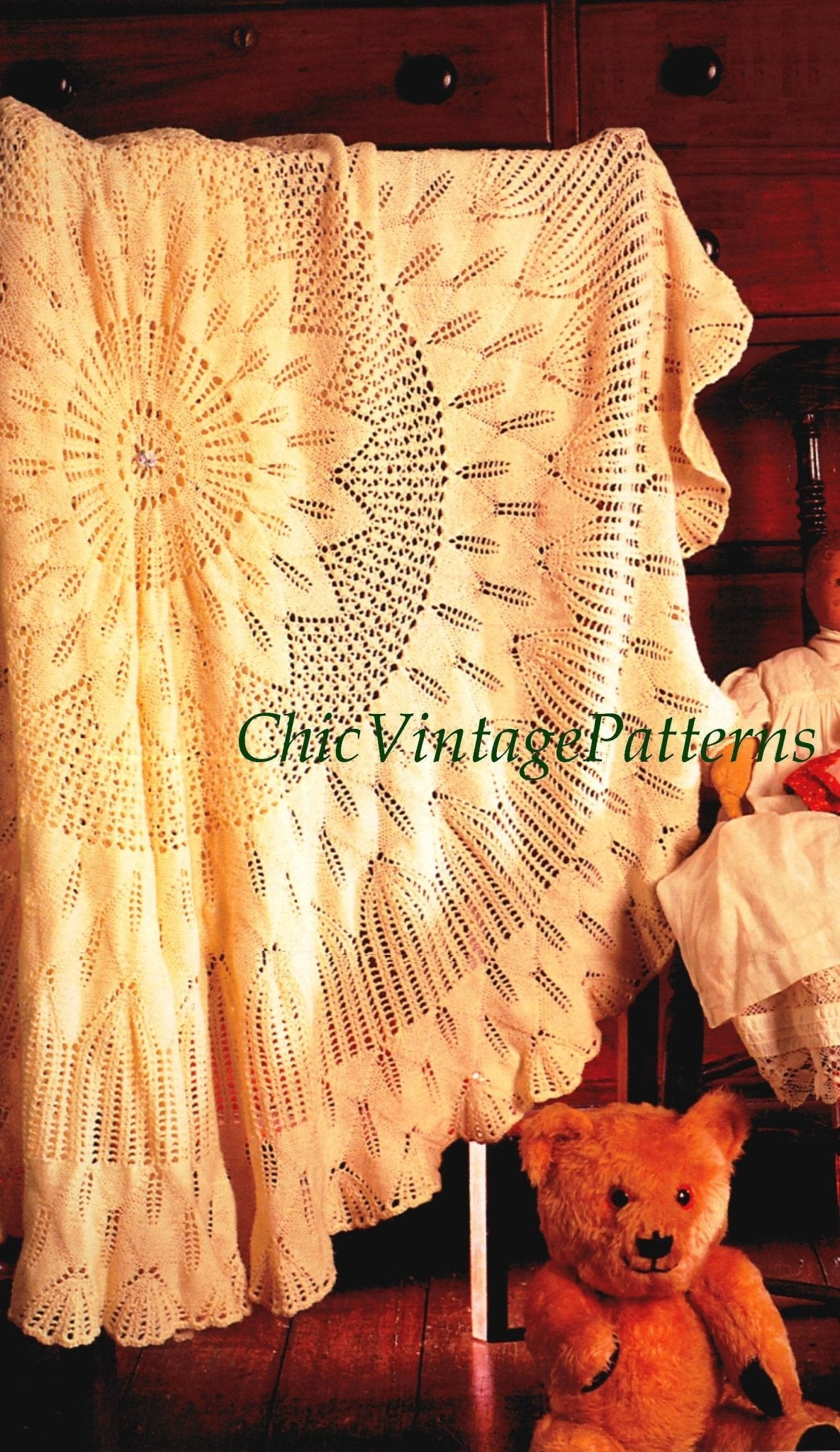 Blanket Knitting Vintage Baby Shawl Patterns Babies Shawl Knitting