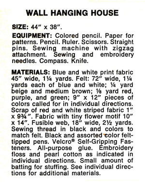 Vintage Doll's House Pattern, Hanging Doll's House, Instant Download