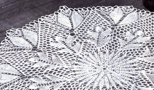 Knitted Lace Doily Digital Pattern, Vintage Table Centrepiece, Instant Download
