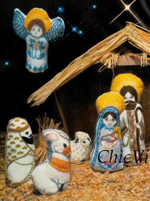 Christmas Nativity Pattern, PDF Embroidery Pattern, Christmas Decoration