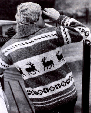 Men's Jacket Knitting Pattern, Lumberjack Jacket, PDF Knitting Pattern