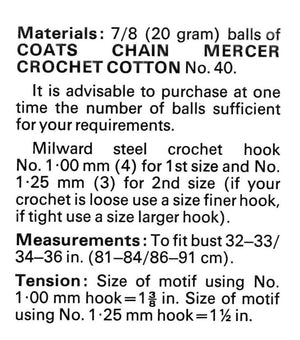 Vintage Crochet Blouse Pattern, Ladies Crochet Top, Instant Download