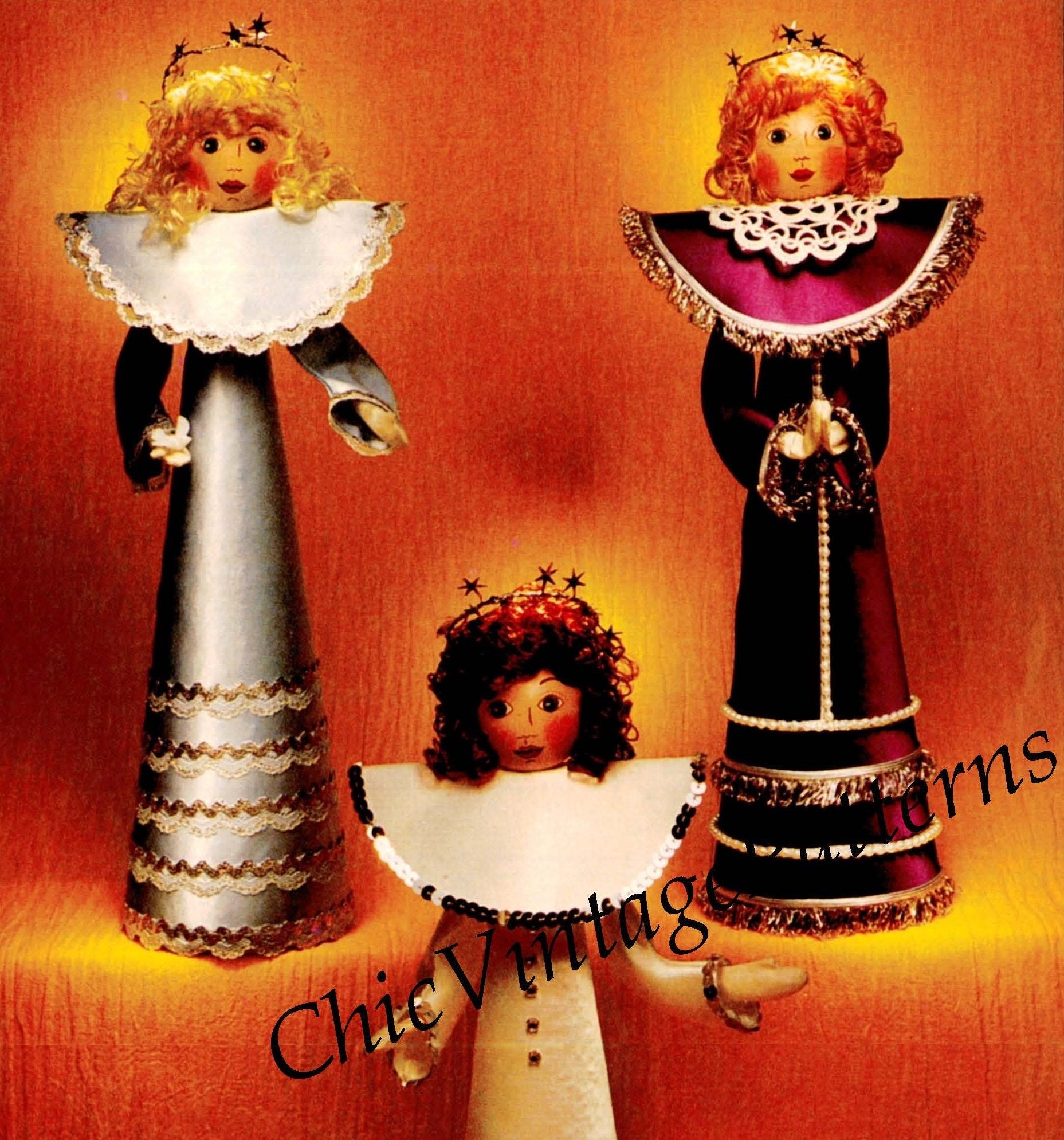 Christmas Angel Pattern, Cone Angels, Instant Download