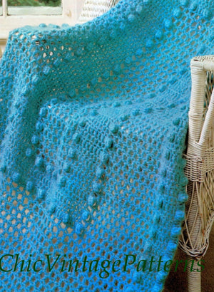 Crochet Afghan Rug Pattern, Instant Download, Home Decor