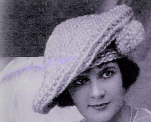 Ladies Crochet Hat Pattern, 1920's Vintage Fashion, Instant Download