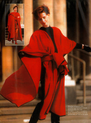 Easy-To -Make Ladies Wrap Coat Pattern, PDF Sewing Pattern, Wrap Around Coat