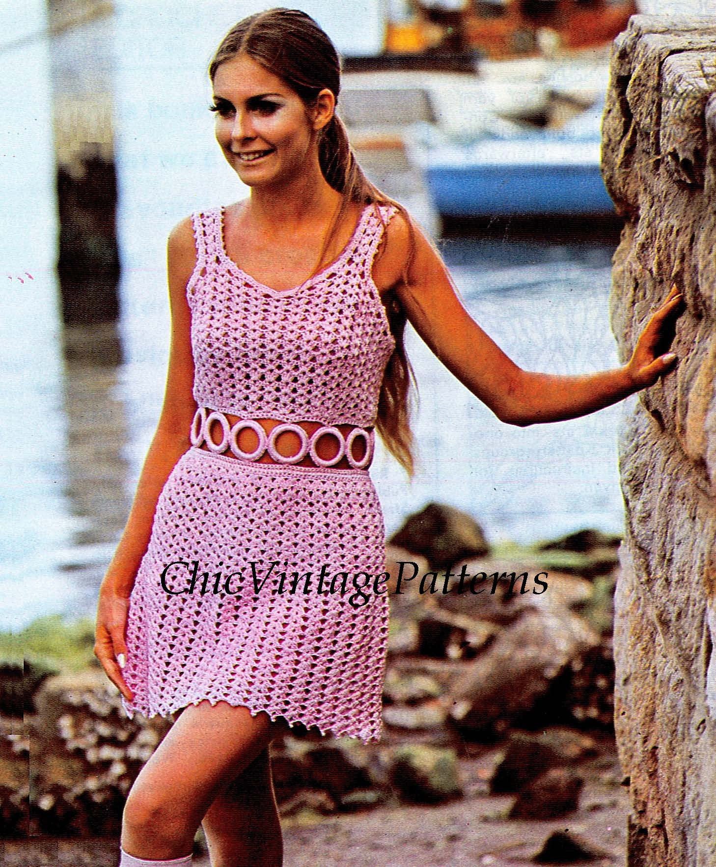Crochet Dress Pattern, Ladies Summer Dress, Digital Pattern