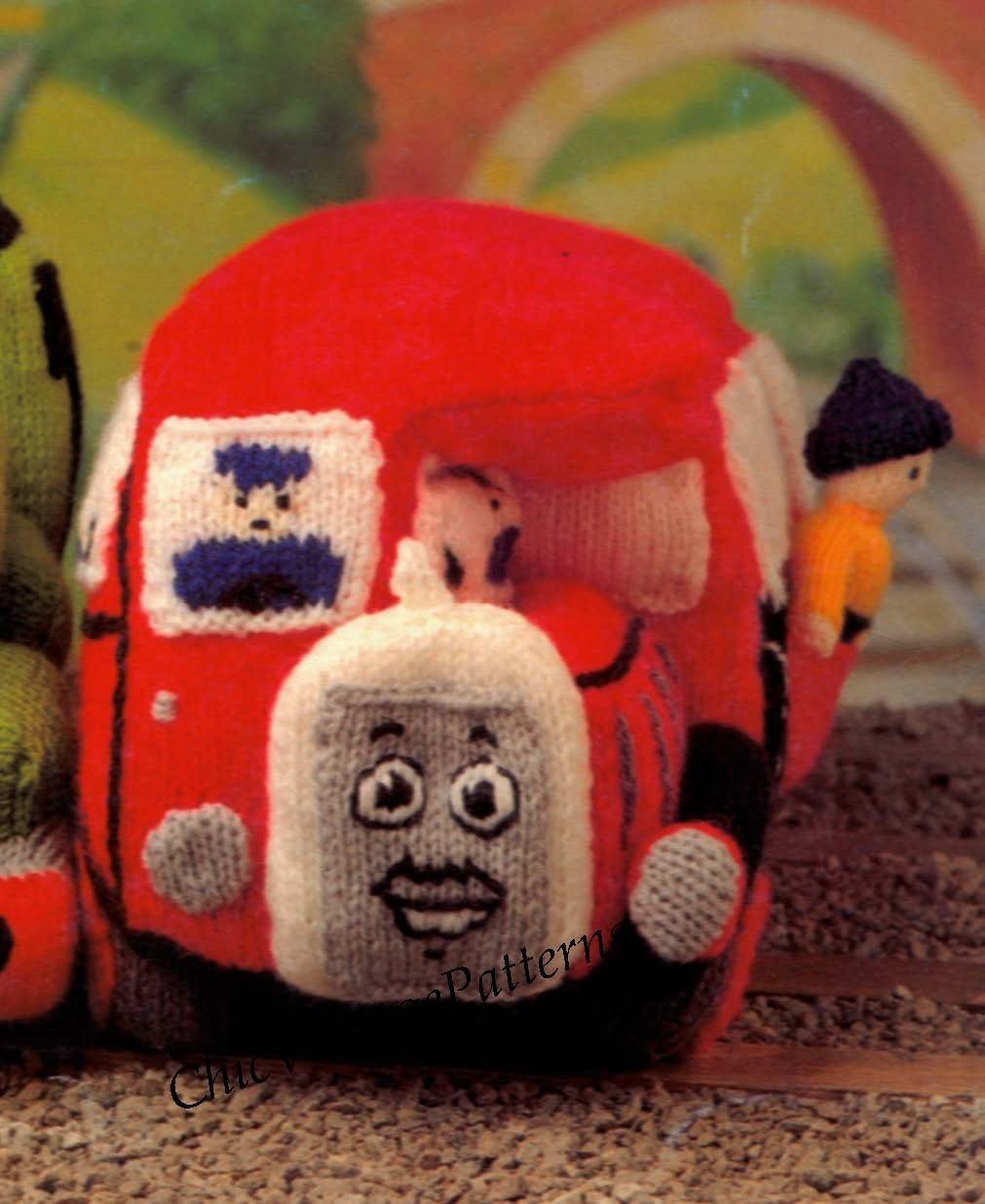Bertie The Bus Toy Knitting Pattern, Bertie Soft Toy, PDF Knitting Pattern