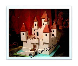 Vintage Castle with Moat Pattern, Woodworking Pattern, Instant Download