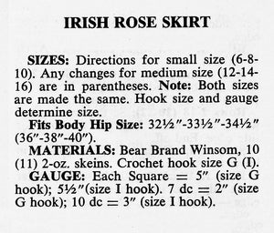 Ladies Long Skirt Crochet Pattern, 1970's Retro, Instant Download